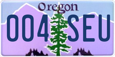 OR license plate 004SEU