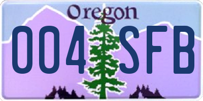 OR license plate 004SFB