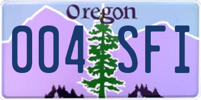 OR license plate 004SFI