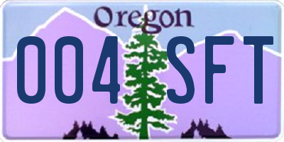 OR license plate 004SFT