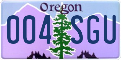 OR license plate 004SGU