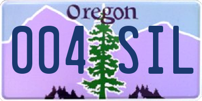 OR license plate 004SIL