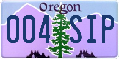 OR license plate 004SIP