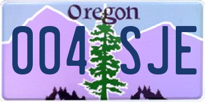 OR license plate 004SJE