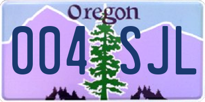 OR license plate 004SJL