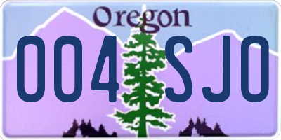 OR license plate 004SJO