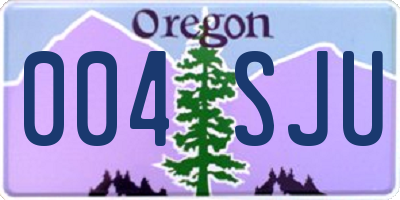 OR license plate 004SJU