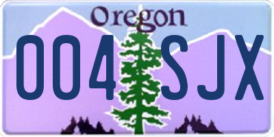 OR license plate 004SJX
