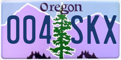 OR license plate 004SKX