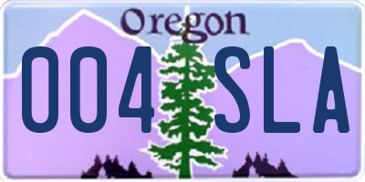 OR license plate 004SLA