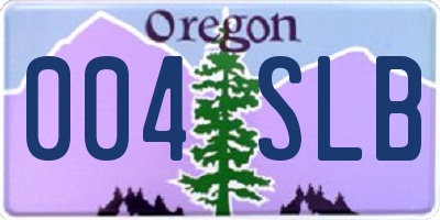 OR license plate 004SLB