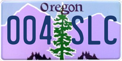 OR license plate 004SLC