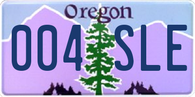 OR license plate 004SLE