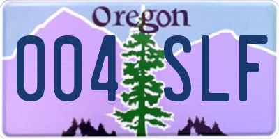 OR license plate 004SLF