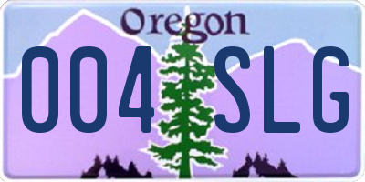 OR license plate 004SLG