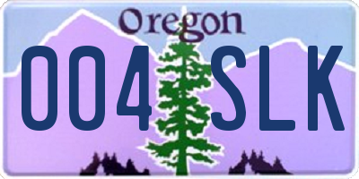 OR license plate 004SLK