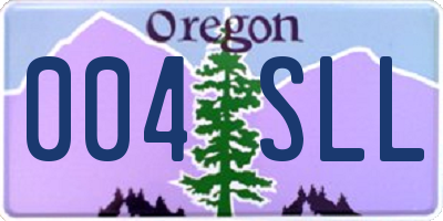 OR license plate 004SLL