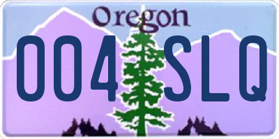 OR license plate 004SLQ