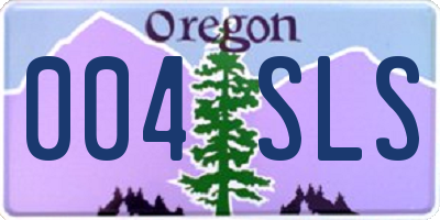 OR license plate 004SLS
