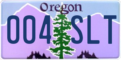 OR license plate 004SLT