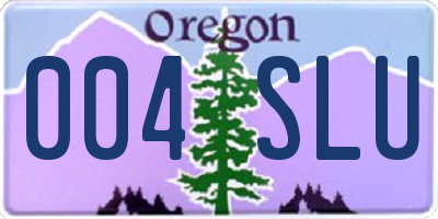 OR license plate 004SLU