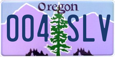 OR license plate 004SLV