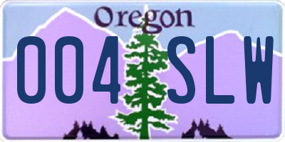 OR license plate 004SLW