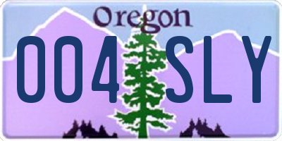 OR license plate 004SLY