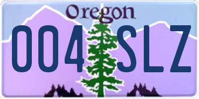 OR license plate 004SLZ