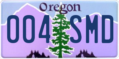 OR license plate 004SMD