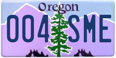 OR license plate 004SME