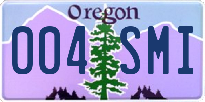 OR license plate 004SMI