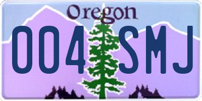 OR license plate 004SMJ