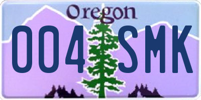 OR license plate 004SMK