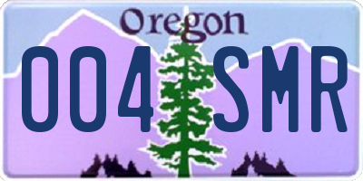 OR license plate 004SMR