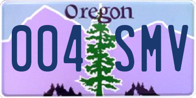 OR license plate 004SMV