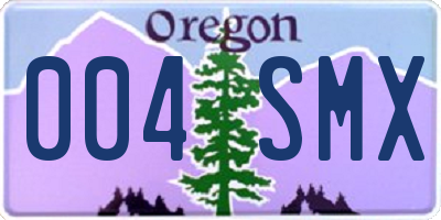 OR license plate 004SMX