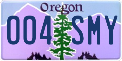 OR license plate 004SMY