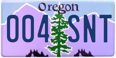 OR license plate 004SNT