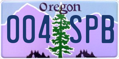 OR license plate 004SPB
