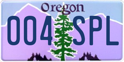 OR license plate 004SPL
