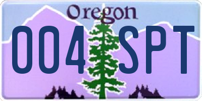 OR license plate 004SPT