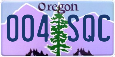 OR license plate 004SQC