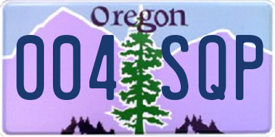 OR license plate 004SQP