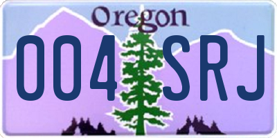 OR license plate 004SRJ