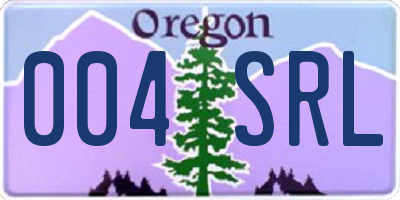 OR license plate 004SRL