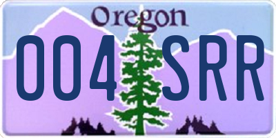 OR license plate 004SRR