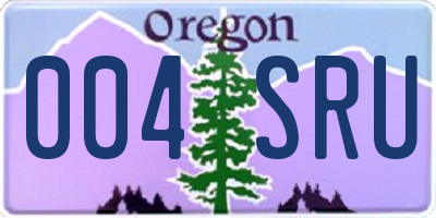 OR license plate 004SRU