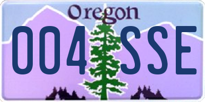 OR license plate 004SSE