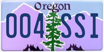 OR license plate 004SSI
